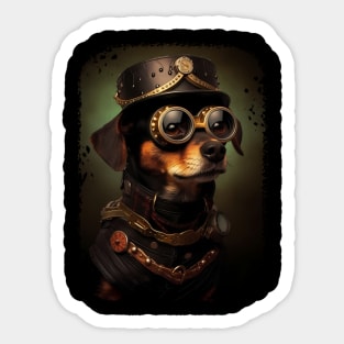 Steampunk Dog Sticker